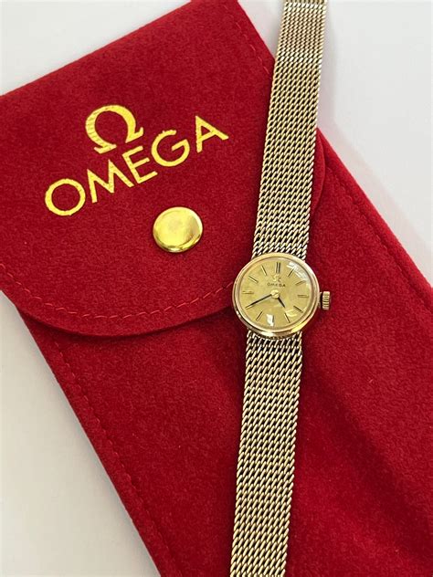 ladies gold omega watch ref 84571200 watch no 54523423|Vintage Omega lady's wristwatch .